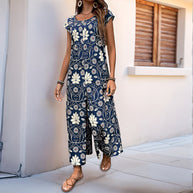 Damen Jumpsuit mit floralem Muster und praktischen Taschen WW