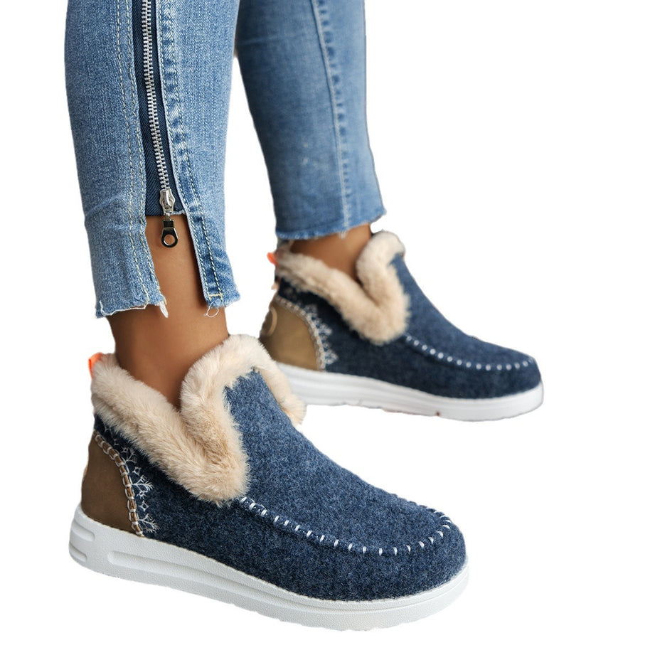 Damen Bequeme gefütterte Sneaker mit elegantem Klettverschluss und rutschfester Sohle WW