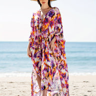 Damen Strandkleid mit lässigem Schnitt und floraler Musterung WW