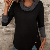 Damen Pullover mit modischem Kragen WW