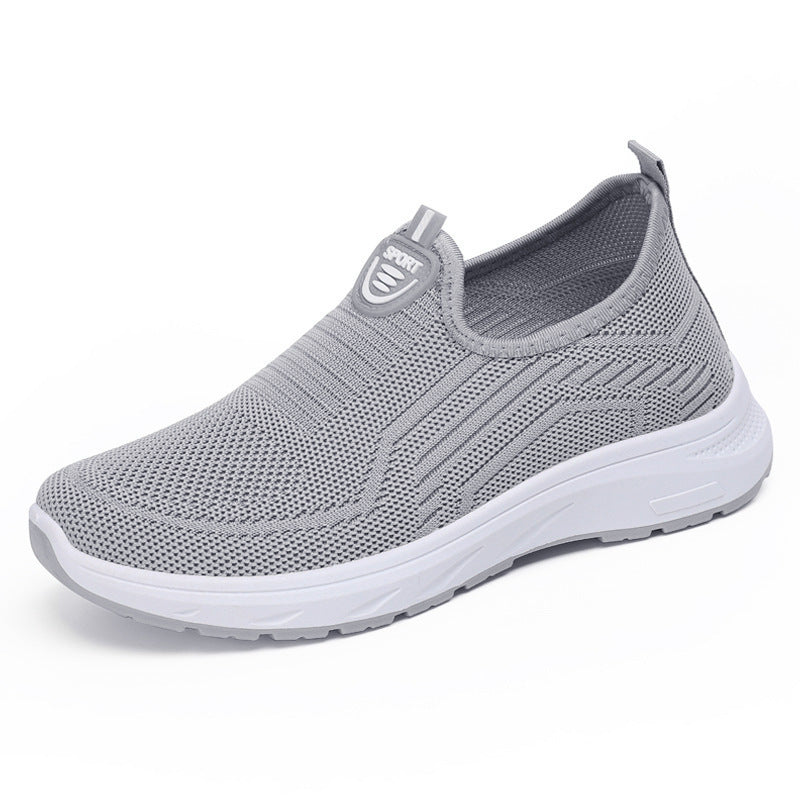 Damen Leichte Slip-On Sport Sneakers mit atmungsaktivem Strickobermaterial WW