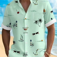 Herren Freizeithemd mit maritimen Motiven WW