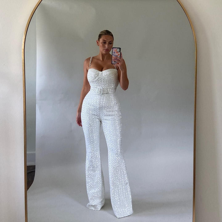 Damen-Jumpsuit mit Pailletten