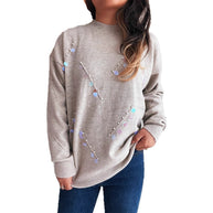 Damen Pullover mit modischen Perl- und Strassdetails WW