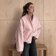 Damen bequeme Fleecejacke im Kurzschnitt WW