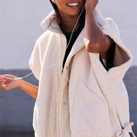 Damen Sportliche Fleece-Jacke mit hohem Kragen und Weitenregulierung WW