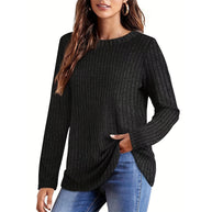 Damen Strickpullover mit strukturierter Oberfläche und lockerem Schnitt WW