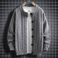 Damen Strickjacke mit strukturiertem Zopfmuster und durchgehenden Knöpfen WW