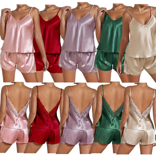 Damen Satin Schlafset WW