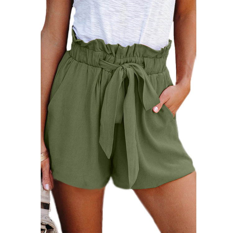 Damen Sommerliche Shorts mit verstellbarem Bund und praktischen Taschen WW