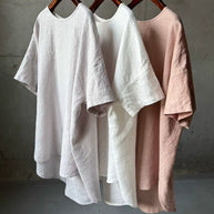 Damen Relaxed Fit Leinen T-Shirt WW