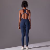 Damen Sportlicher Jumpsuit mit offener Rückenpartie und hoher Flexibilität WW