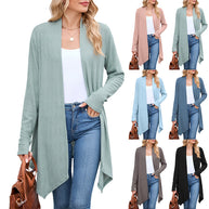 Damen Strickjacke mit asymmetrischem Schnitt und Strukturmuster WW