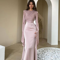 Damen Abendkleid mit eleganter Drapierung WW