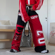 Damen Sportliche Baggy-Hose mit kreativen Cut-Outs und lässigem Stil WW