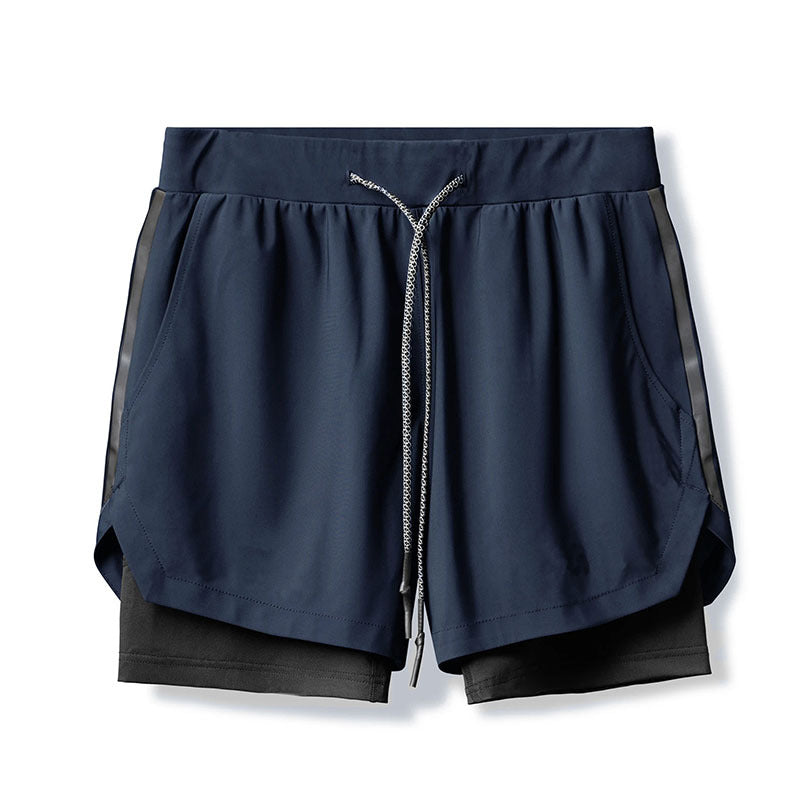 Damen Sportliche Flexibler Laufshorts mit Innenhose WW