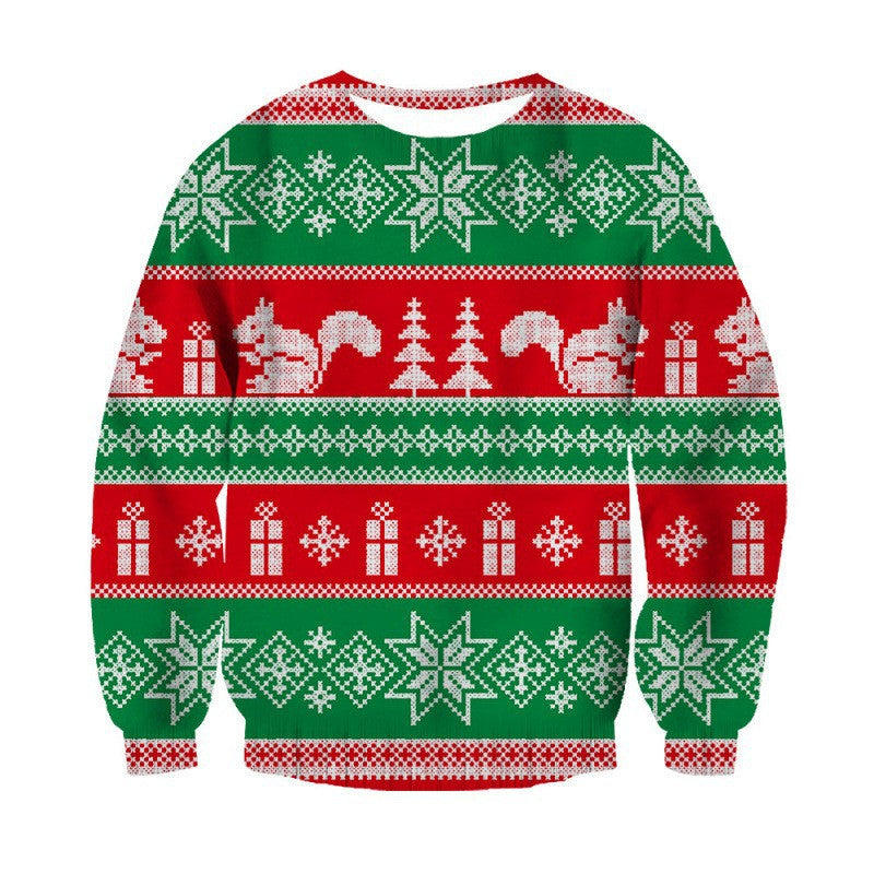 W&W Mode | Lustiger Dino Weihnachtspullover - Damen