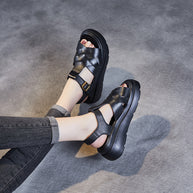 Damen Stilvolle Geflochtene Plateau Sandalen WW