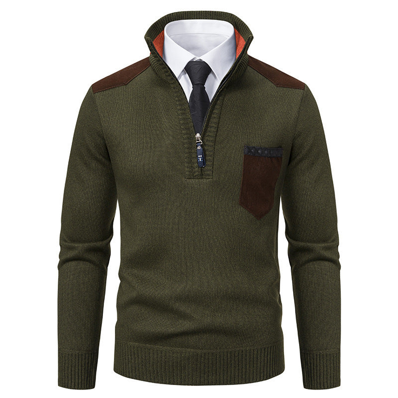 Herren modischer Pullover mit Stehkragen WW