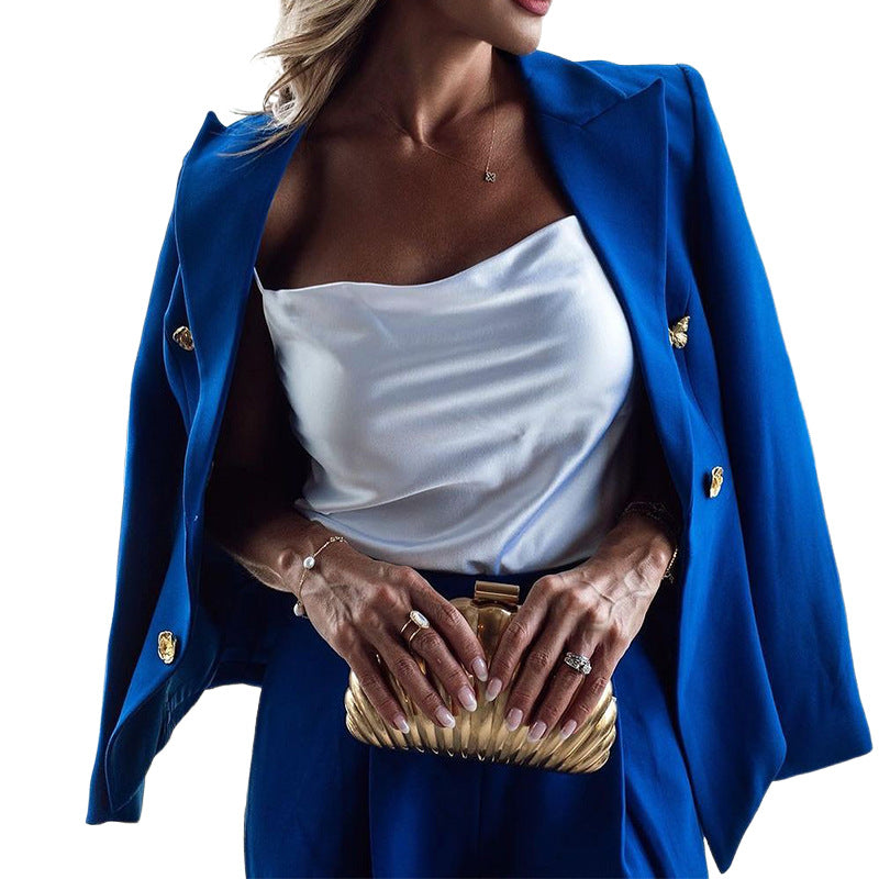 Damen elegantes Blazer- und Hosenensemble WW