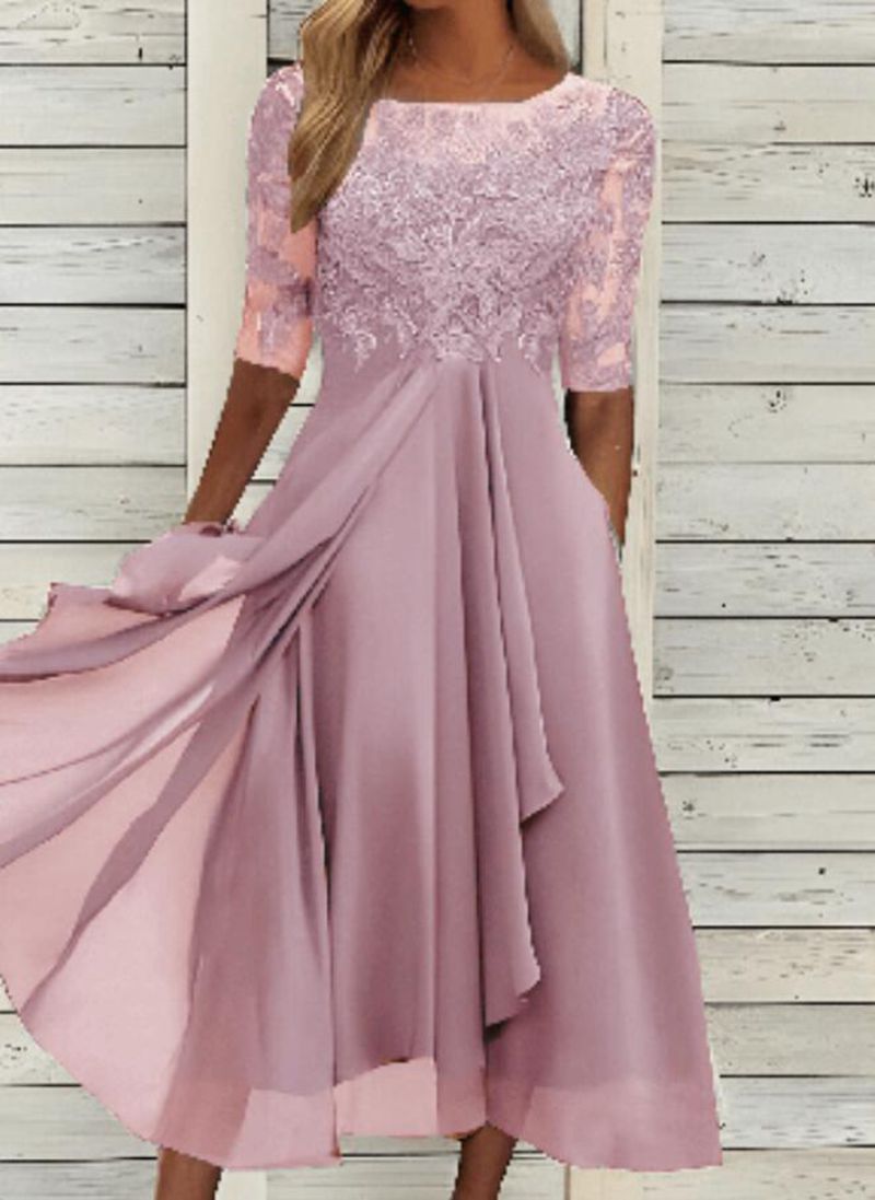 WW | Chiffon-Midikleid für Damen Luftig & Anmutig