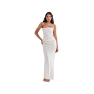 Damen elegantes, figurbetontes Abendkleid mit raffiniertem Taillendetail WW