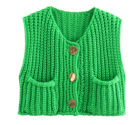 Damen Strickweste mit Taschen WW