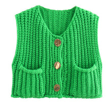 Damen Strickweste mit Taschen WW