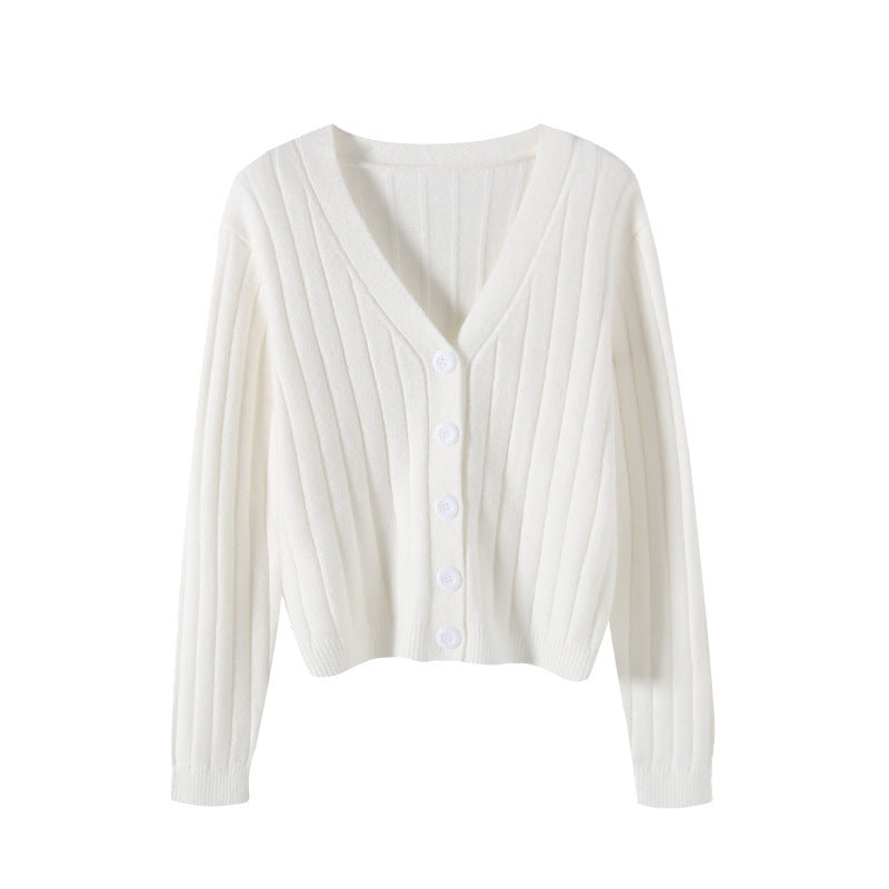 WW | Schnürgestrickter Pullover mit V-Ausschnitt für Damen