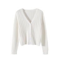 WW | Schnürgestrickter Pullover mit V-Ausschnitt für Damen