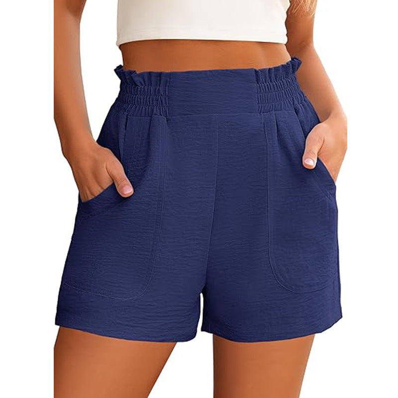 Damen kurze Freizeithose mit elastischem Bund und praktischen Seitentaschen WW