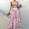 Damen Sommerliches Crop Top und Maxi Rock Set WW