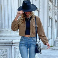 Damen Cordjacke mit lässigem Schnitt und praktischen Taschen WW