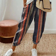 Damen Bequeme und lässige Chino-Hose mit elastischem Bund WW