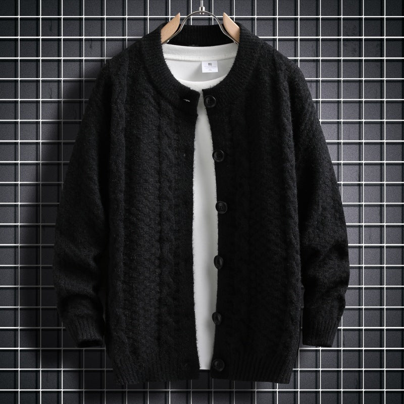 Damen Strickjacke mit strukturiertem Zopfmuster und durchgehenden Knöpfen WW