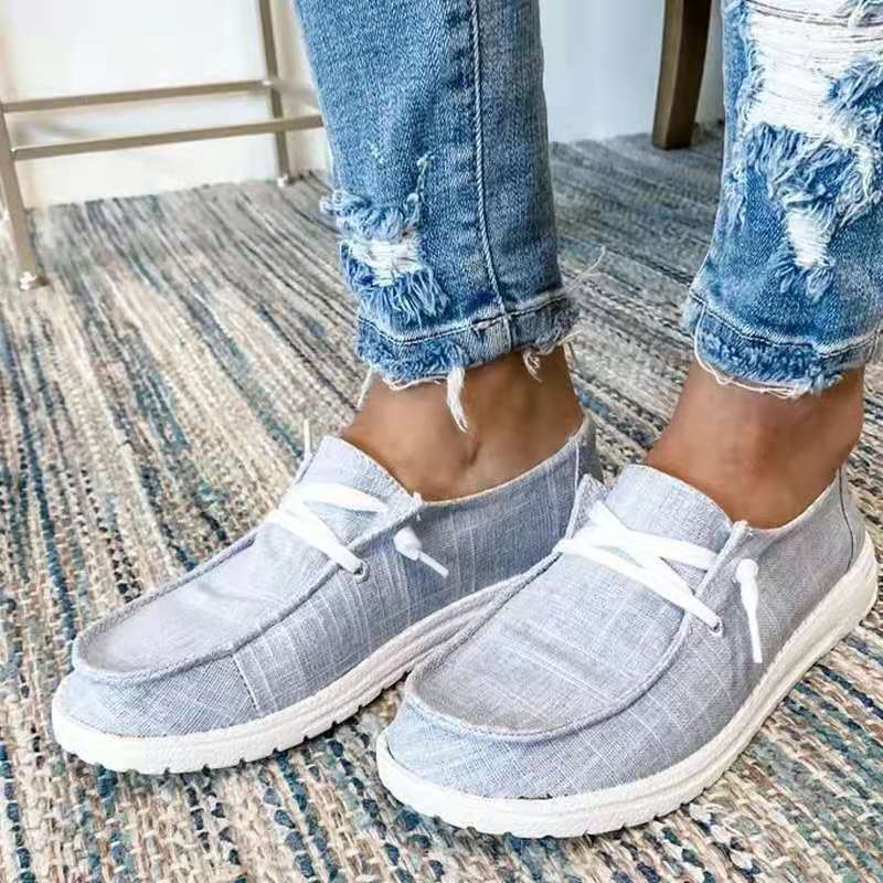 Damen bequeme Slip-On Sneakers mit atmungsaktivem Obermaterial und flexibler Sohle WW