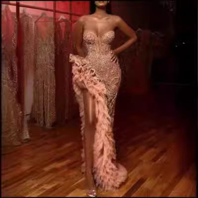 WW | Gold Silhouette Temperament Pendel Paillettenkleid