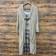 Damen Raffinierter Strickmantel mit Gürtel WW