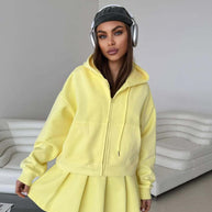 Damen Sportives Hoodie und Rock Set WW