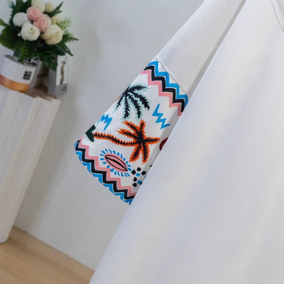 Damen elegante Kaftan-Robe mit kunstvollen Stickdetails WW