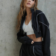 Damen Sportlicher Hoodie und Jogginghose Set WW