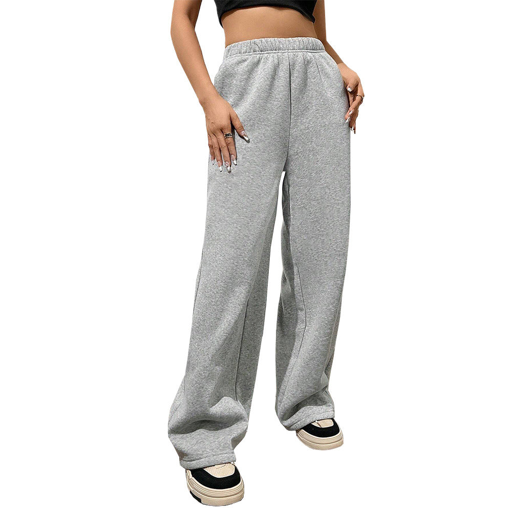 Damen weite Freizeithose aus komfortablem Sweatmaterial W&W Mode
