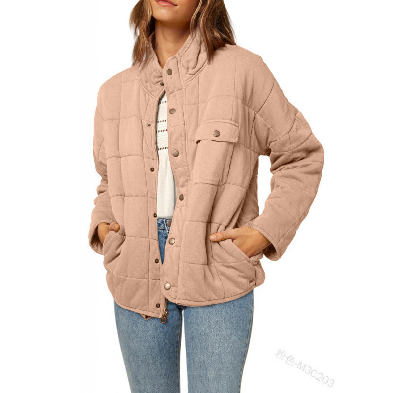 Damen Steppjacke mit dekorativem Knopf WW