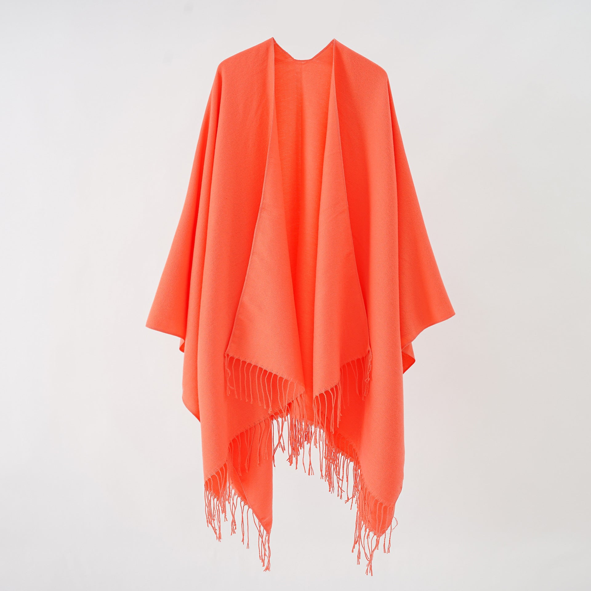 Damen modischer Fransen-Poncho aus weichem Material mit luxuriösem Fall WW