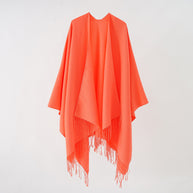 Damen modischer Fransen-Poncho aus weichem Material mit luxuriösem Fall WW