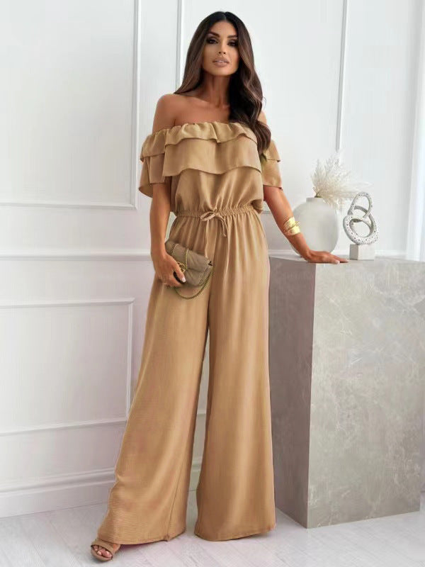 Frau Rüsch Off-Shoulder Weitbeiniger Jumpsuit WW
