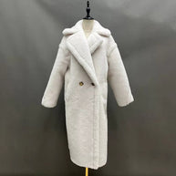 Damen Fleece-Mantel mit doppelter Knopfleiste und trendigem Schnitt WW
