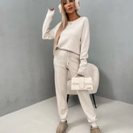 Damen Relaxed-Fit Fleeceanzug mit Kordelzug und praktischen Taschen WW