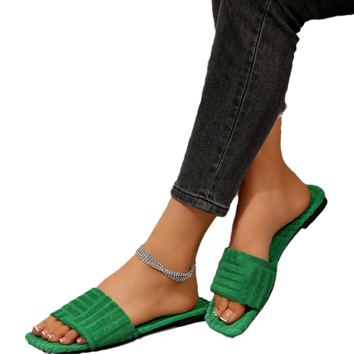 Damen Soft Frottee Rutschuhe WW