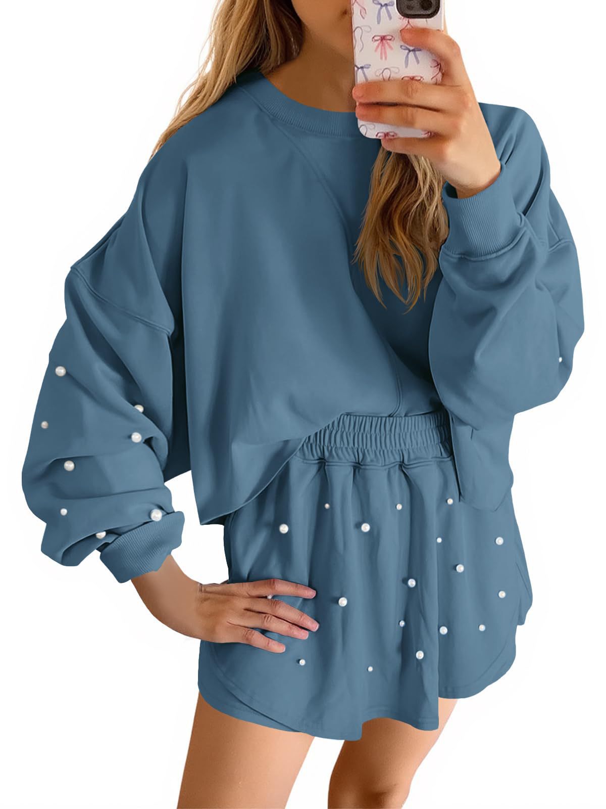 Damen Sportliches Sweatshirt- und Rock-Set WW